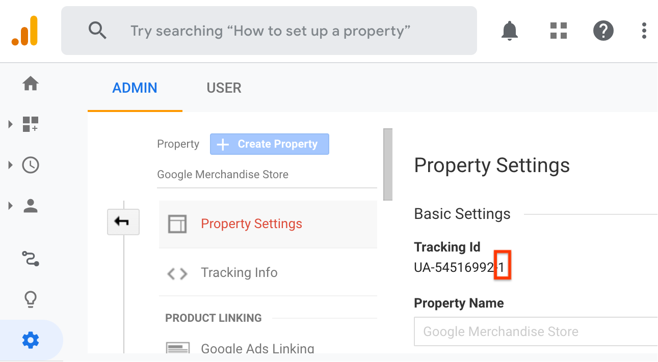 Google Analytics Property ID