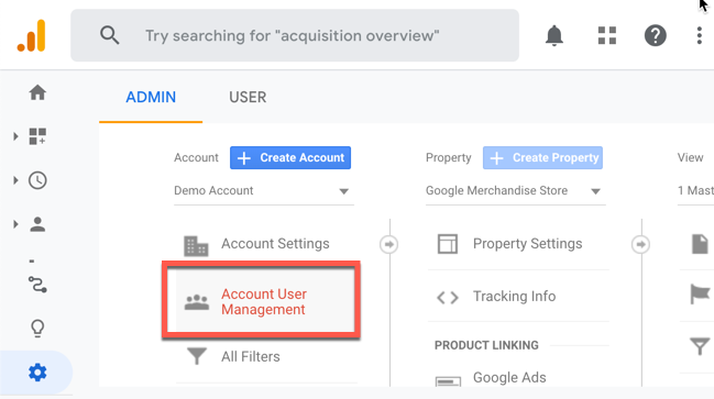 Add Service Account Google Analytics