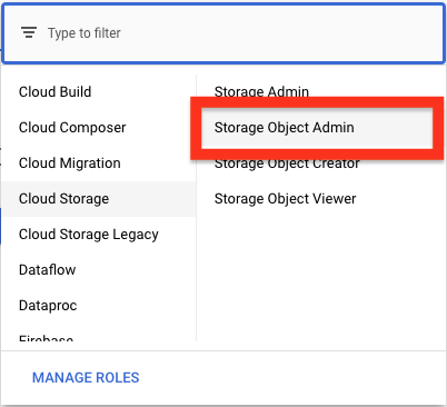 Add Service Account Cloud